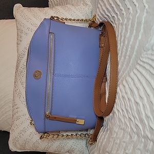 BAG ANNE KLEIN Style: Sawyer SKY BLUE Classic Curves  24" Drop Strap CROSSBODY